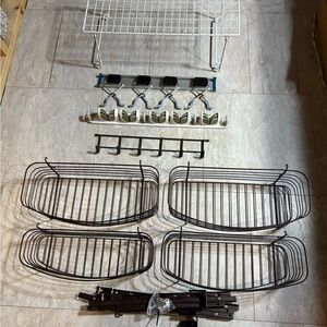 Metal Storage Rack Set with other hanging accessories